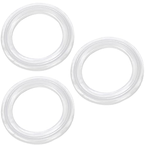 Ctyjia 3 Stücke Silikon Dichtungsring Unterlegscheibe, Tri-Clamp Dichtung, 35mm ID, für OD 50.5mm Sanitärrohr Schweißzwinge