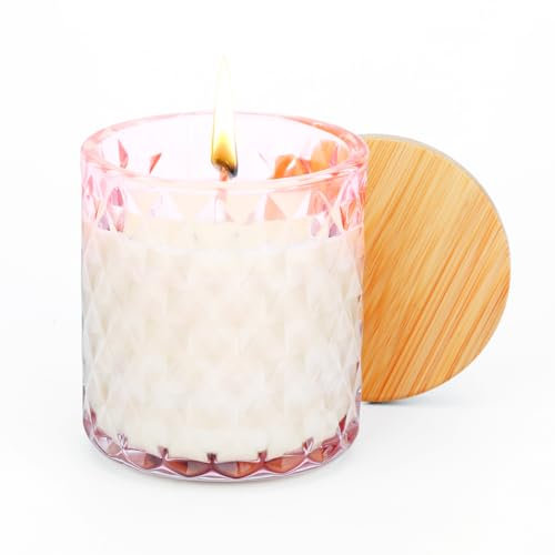 EaseZone Duftkerze Vanille, Aromatherapie Candle Duftkerze im Glas, Natürliches Sojawachs Kerze, Entspannen Stimmung, Schlafhilfe, Bis zu 40 Stunden, Geschenke für Frauen Männer