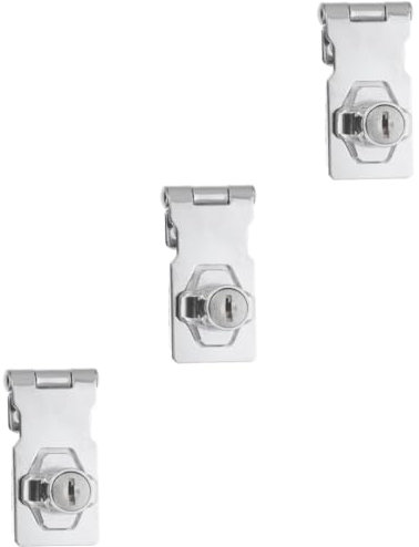 Candado De Seguridad De Acero Inoxidable De 3 Piezas Para Gabinetes Cerraduras De Puertas Resistentes Cerraduras De Cajones Cerraduras Con Llave Y Cerraduras Para Vitrinas.