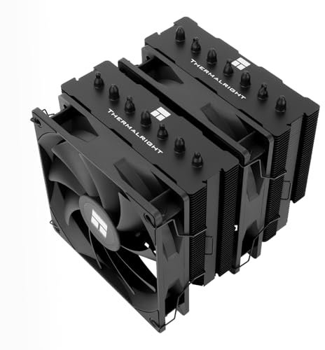 TR Phantom Spirit 120 SE BLACK CPU,Enfriador de procesador de 7 tubos de calor, dos ventiladores PWM de 120 mm, tecnología AGHP 4.0, para AM4/AM5