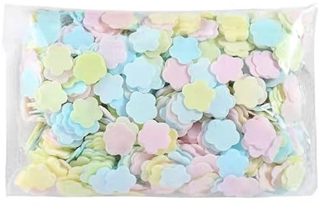 Lot de 1000 feuilles de savon en papier jetables colorées et portables pour voyage, randonnée, lavage des mains, bain, papier de toilette, confettis portables, doux pour femme