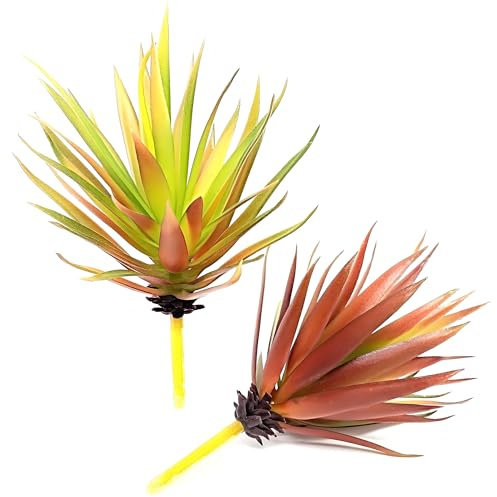 Forever bene 2-Pack Red Artificial Agave Plants for Desk Supplies