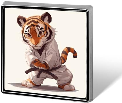 Épingles à revers amusantes en forme de tigre mignon, sport de judo, badge, chapeau, vêtements, sac, bijoux pour hommes et femmes
