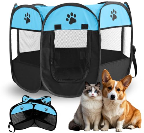 Faryodi Recinto pieghevole per cuccioli, box per cani, 74x74x43cm Recinto per cuccioli, recinto per gatti, recinto per piccoli animali per casa, recinto all'aria aperta per cani, gatti, conigli