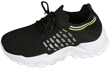 Scarpe Donna Scarpe Running Donna Running per Correre Ortopediche Pianta Larga Comode Antiscivolo Sneakers Nere da Camminata Antinfortunistiche Eleganti Invernali Fitness Trekking Senza Lacci 38 Slip
