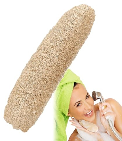 Dusch Luffa Luffasvamp Kroppspuff Till Duschen | Badaccessoarer Ryggskrubbare Naturlig Kroppsskrubbare för Kvinnor och Män