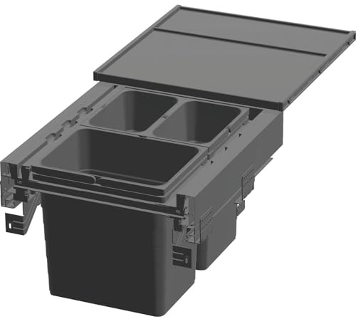 NINKA One-Pack Push-to-Open Waste Separation System, 500 mm, Dark Grey