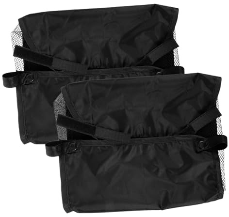 PACKOVE 2 Cestas Organizadoras para Cochecito y Carrito, de Tela Oxford Resistente y Gran Capacidad, Bolsa Inferior Versátil para Salidas Tu Ñiño, Color Negro