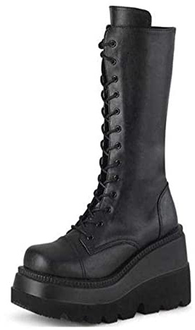 UMore Botas Altas de Rodilla para Mujer - Plataforma de PU Piel Forrado para Nieve e Invierno Cálido