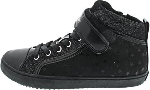 Geox Girl's J Kalispera Girl I Sneakers, Black, 10 UK