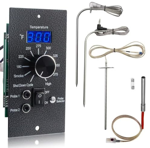 Digital Controller Kit for Traeger Pro Series 20 22 34, BAC365 Compatible with Most Traeger Pellet Grills (Except PTG), with RTD Temp Probe,2pcs Meat Probe, Igniter Hot Rod