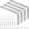 Jeboler Winkelverbinder 125×75mm, 4 Stück 90 Grad Regal Winkel Edelstahl Regalhalterung, L-Förmige Winkel Regal Stuhlwinkel Metall Möbelwinkel für Wandhalterung Regal /Möbel Montage Verstärkung