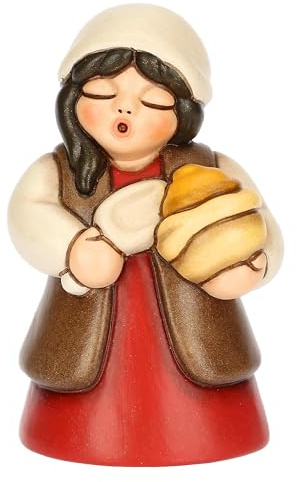 THUN, Venditrice di Spezie in Ceramica di Alta Qualità, Collezione Presepe Classico, Statuine per Presepe di Natale da Collezione, 4,9 x 4,6 x 7,9 cm