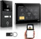 GVS - IP Video Türsprechanlage mit Türöffner, Fingerprint & RFID, HD Kamera, 2X 10 Zoll Monitor & App - Smarte Video Türklingel mit Kamera & Gegensprechanlage für 1 Familienhaus (AVS5546A)