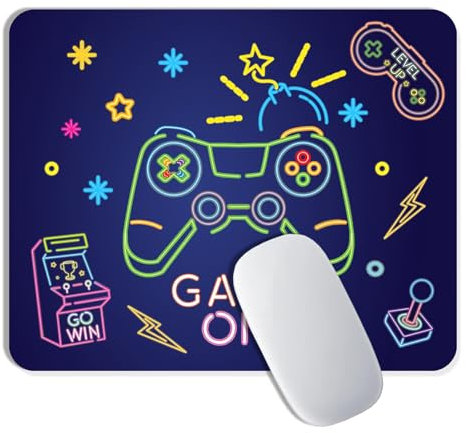 Mouse Mat - Office Mouse Pad 26x21cm Mousepad with Anti-slip Rubber Base & Stitched Edges Improves Speed and Accuracy for Home/Office(Style-B)