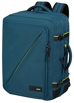 American Tourister Take2Cabin - Erweiterbarer Reiserucksack 17.3 Zoll, 55 cm, 42.5/48.5 L, Blau (Harbor Blue)