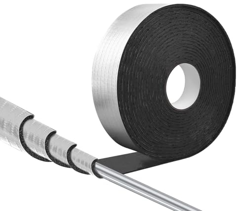 Pipe Insulation Foam Wrap, 6cm x 10m Pipe Lagging Foam Foil Tape Insulation Tape, Self Adhesive Wrap for Outdoor Indoor Water Pipes, Winter Freeze Protection