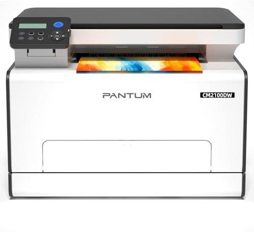 PANTUM Colour CM2100DW WIFI Laser Printer, Multifunction Printers for Printing, Copying and Scanning, Automatic Duplex Printing, WIFI WLAN NET USB, 20ppm, for Home and Office Use