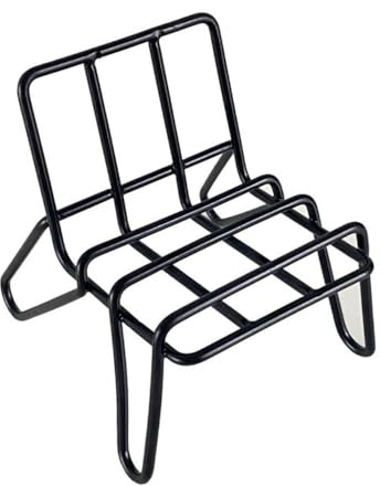 Mini support de téléphone pour chaise – Organiseur de bureau en métal – Support de téléphone portable horizontal/vertical pour cafés, bureau, maison (style A)