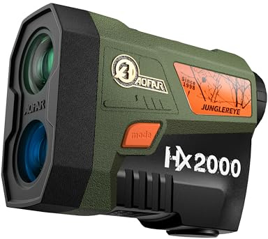 AOFAR HX2000 Hunting Rangefinder with Dual-color OLED Display, Ultra-clear optics with 95%+ transmittance of glass, 2000 Yards with Angle and Horizontal Distance, Range, Scan, Speed Mode, Waterproof