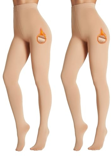 Seidiva Collant Polaire Femme Hiver Chaud, Collant Thermique Femme Taille Haute, Ultra-doux et Confortable
