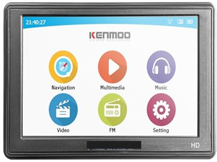 FJLKGDSP Mapas de navegación portátiles HD GPS 5 Pulgadas, navegador for Coche, camión, Camping, Caravana, por satélite, actualizaciones gratuitas Vida