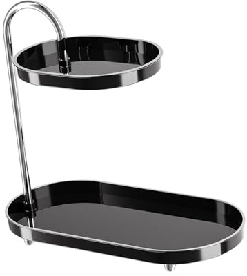 dijiusidy Estante de tocador Multiusos con Organizador de baño 2 Niveles, Torre Almacenamiento Maquillaje y Expositor Joyas, Torre Almacenamiento Maquillaje, Anillos Decorativos Modernos