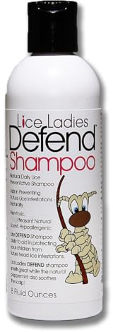 Lice Ladies Defend Shampoo - Daily Treatment, Non-Toxic, Homeopathic, Natural, Hypoallergenic - 8 Fl Oz Bottle
