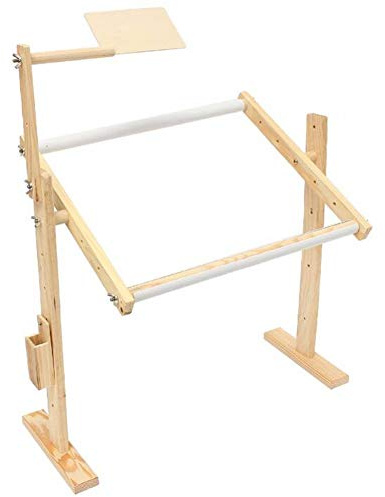 Telaio per punto croce, supporto regolabile in legno per ricamo, ricamo a punto croce, supporto verticale, per lavori di cucito, da tavolo, per ricamo a punto croce