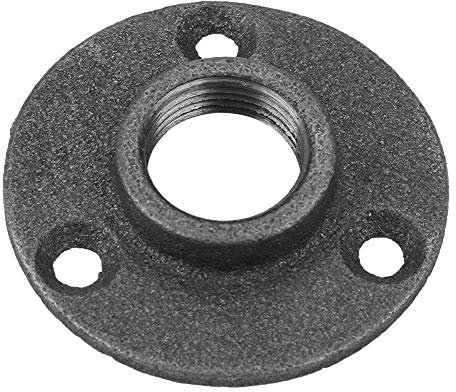 Boden flansch, 10 stücke schwarz formbar eisen boden flansch bsp gewinde armatur rohr flansch antike wand flansch für regale/vorhangschienen/rahmen/kleiderbügel(DN20 3/4‘’)