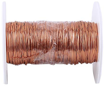 Kupferlackdraht, 0,5mm x 50m Kupferdraht, Emaillierter Kupferspulen Isoliert Magnetspule Lackdraht für DIY Motoren Modell, Motorwicklungen, Transformatoren, Induktivitäten