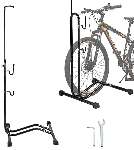 Yakimz Soporte para bicicleta, suspensión de bicicleta, soportes de pared para el garaje y el apartamento con protección del marco... (1 pieza, soporte para bicicletas suelo 2)