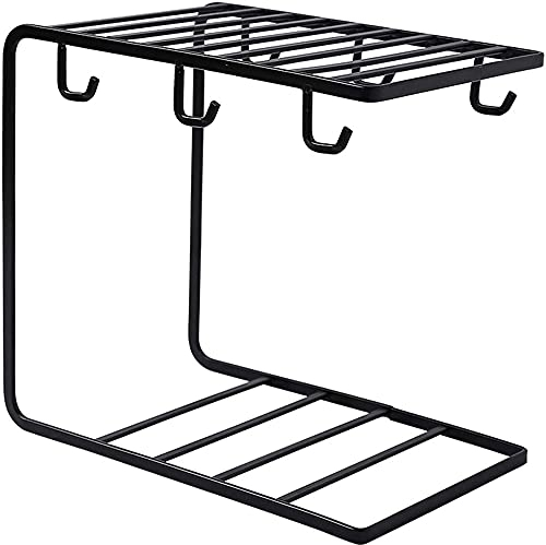 YIMINI Porte Tasse à Café, Porte-Tasses, Étagère de Tasse en Métal, Présentoir de Tasses à Thé, Porte Gobelet Suspendu, Support de Stockage de Tasse, 6 Crochets, Convient pour Tasses à Thé