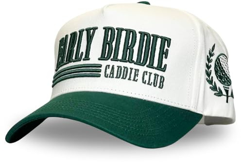 Vintage Sport Trucker Hat | Men & Women | Trendy Pickleball Golf Hats Men | American Country Western Cute Cowgirl Caps | Retro Baseball Cotton | Snapback (Early Birdie | Green)