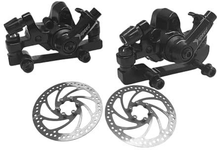 Kznifmk Freno a disco per mountain bike freno a disco meccanico per bicicletta set freni a disco per spinte pinza pistone con rotore