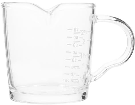 Alipis Tazza Misuratrice Di Caffè Trasparente Con Scala Bicchiere Per Latte Art Design Elegante e Facile Da Pulire Per Bar e Caffetterie