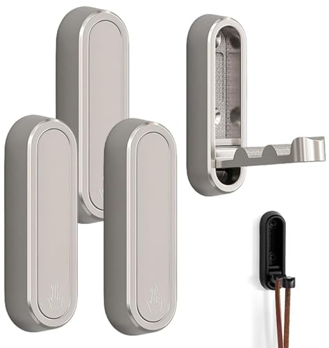 4pcs Foldable Wall Hooks for Hanging, Folding Hooks Wall Mount of Zinc Alloy, Heavy Duty Gold Foldable Wall Hook for Bathroom Kitchen, Flip Down Hook for Walls Hanging Coat, Bag, Towel (Silver)