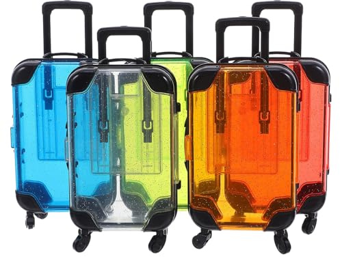 KESYOO Valise Garçon et Filles 5 Pièces Mini-Valises à roulettes 168 X 85 X 5 CM Ensemble de Jeu de Rôle Voyage Miniature pour Motricité Fine et Jeu D’Imitation Réaliste