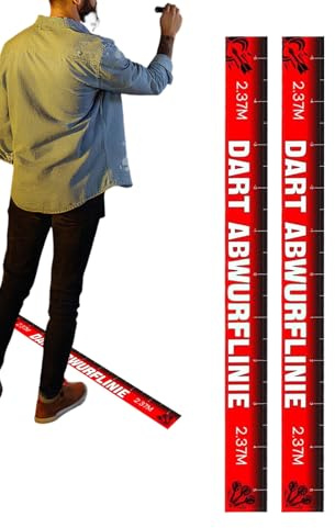 Generico Adesivo per Pavimento Darrt Throw Line - Ampio Uso, Nastro Adesivo per Freccette Oche Rimovibile, adesivoper Pavimento Darrt Throw Toe Line Marker | per Giochi con Nastro Impermeabile per a