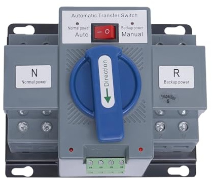 Interruttore di trasferimento automatico di potenza da 63 A for interruttore di commutazione del generatore 2P, interruttore di commutazione del generatore 50/60 Hz(110V)