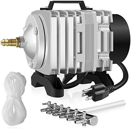 Simple Deluxe 602GPH Air Pump 38L/min with 6 Adjustable Air Flow Outlets for Aquarium, Fish Tank and Hydroponic Systems, 18W, New