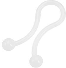 sourcing map 100 Stk. Twist Lock Kabelbinder Nylon U Form Platz Sparen Weiß 7,3mm Dmr
