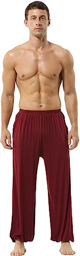 HOEREV Uomo Donna Super Soft Yoga Pantaloni Taiji Lounge Pant