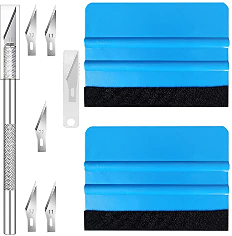 SECALIFE Vinyl Wrap Tool Kit Window Film Tint Tool Wallpaper Tool with Felt Squeegee, Trim Tool for Self-Adhesive Film,Car Vinyl, Window Tinting, Craft Works