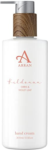 Arran Sense of Scotland Kildonan Hand Cream 300ml Pump, Violet & Orris | Sweet Delicate Floral Fragrance, Non Greasy Formula for Dry Skin, Large Size for Kitchen or Bathroom