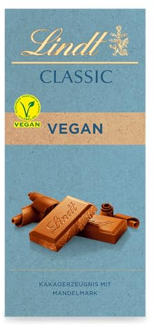 Lindt Schokolade PUR Vegan | 100 g Tafel | Vegane Geschmackskomposition mit Kakao und mildem Mandelmark | Vegan | Schokoladentafel | Schokoladengeschenk