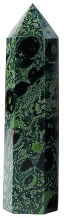 Malachite Stone - Raw Crystals Column Malachite Ornament - Energy Balancing Gem, Arts Crafts Tabletop Ornaments for Living Room, Bedroom, Study