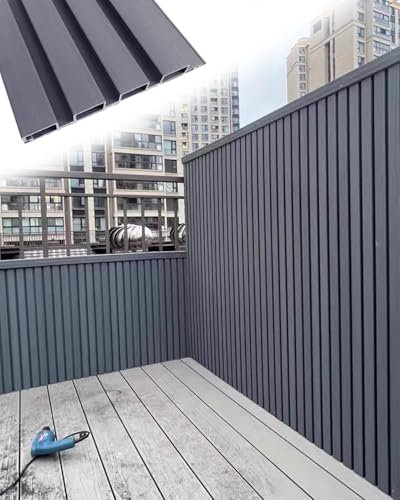 Panel de valla de listones, barrera temporal sin astillas para perros, cubierta de privacidad resistente a la intemperie para patios traseros y apartamentos