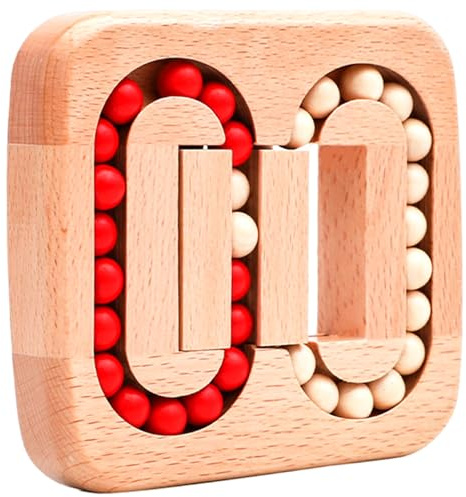 CAKEEYUM Fidget Spinner Cube Giratorio con la yema del Dedo Rompecabezas de Madera Bean Cube Fidget Brain Teaser Puzzle Juego Educativo a Juego para niños y Adultos Alivio del estrés y la ansiedad.