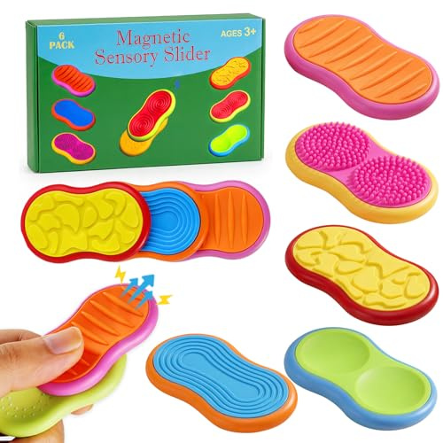 Set da 6 Giocattoli Sensoriali Anti Stress, Giocattolo a Mano Colorato per Bambini e Adulti – Migliora Concentrazione e Calma Quotidiana, Silenzioso per Ufficio, Scuola, Casa e Studio